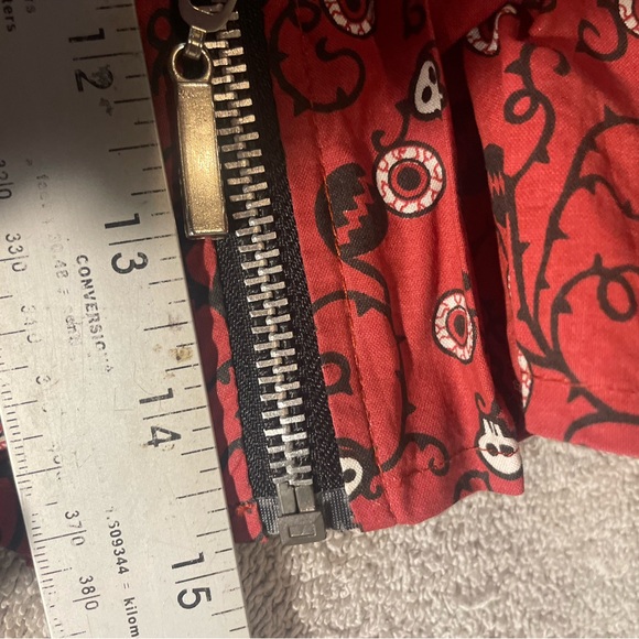 Too Fast Red Ruffled strapless top - Picture 7 of 11